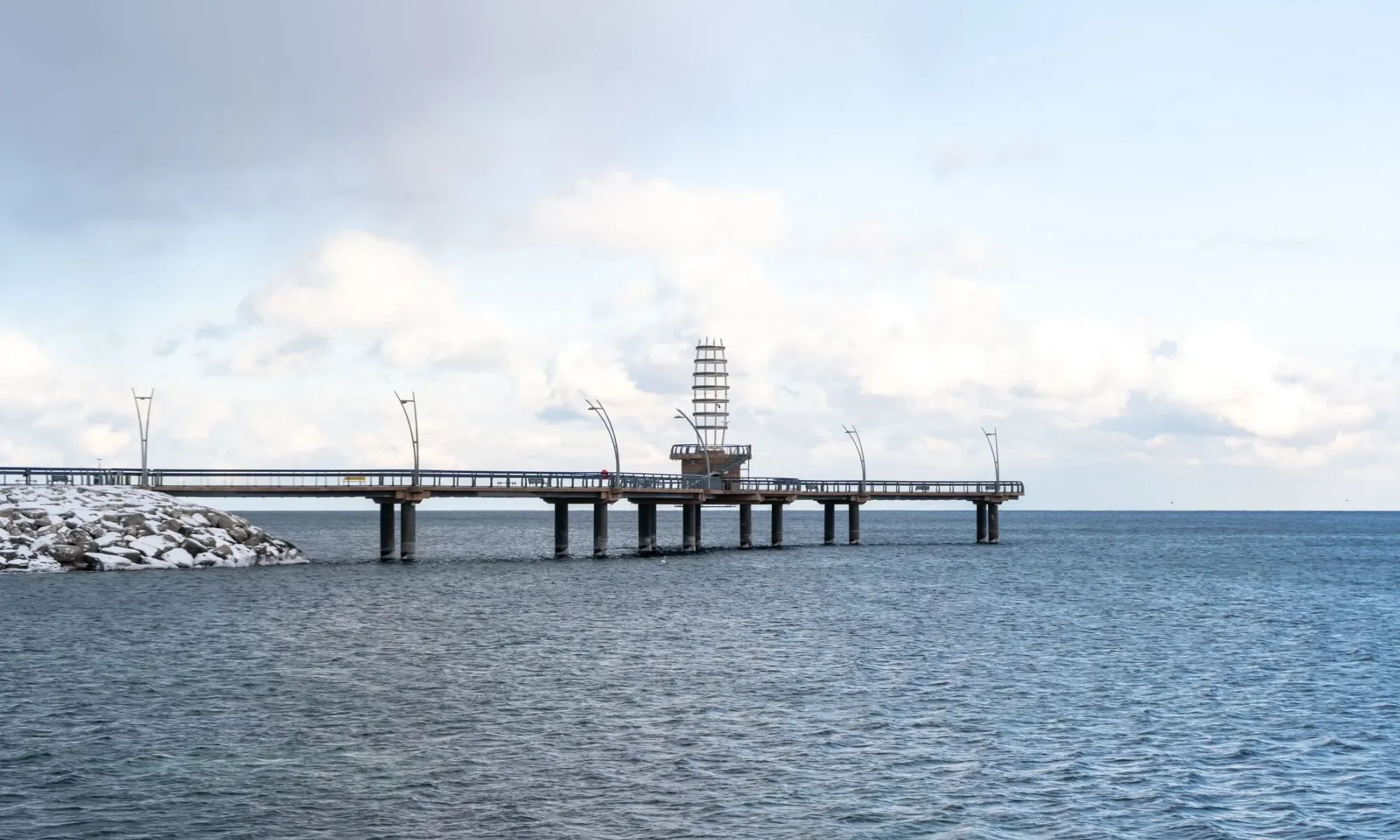 Pier on the Burlington waterfront on Lake Ontario