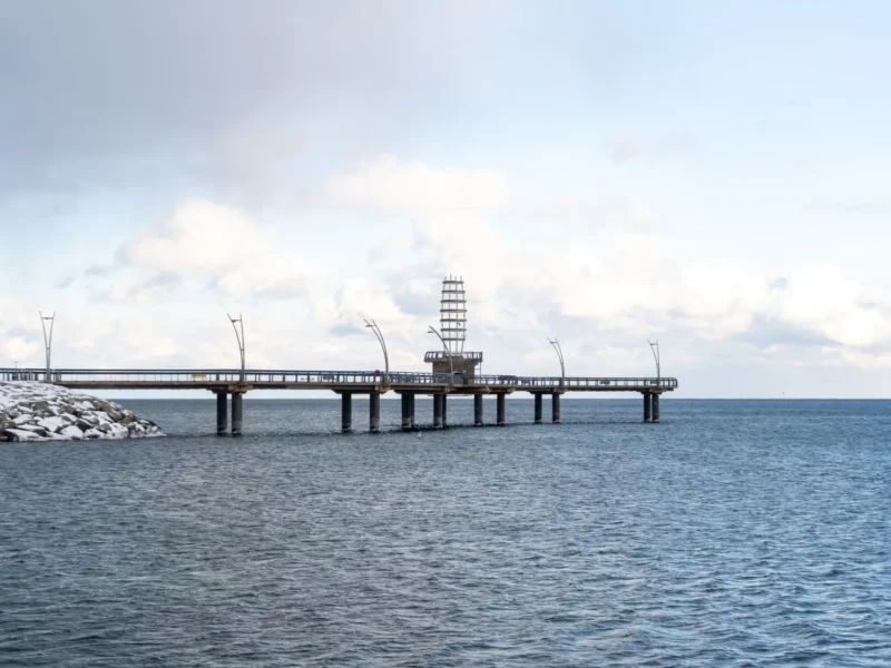 Pier on the Burlington waterfront on Lake Ontario