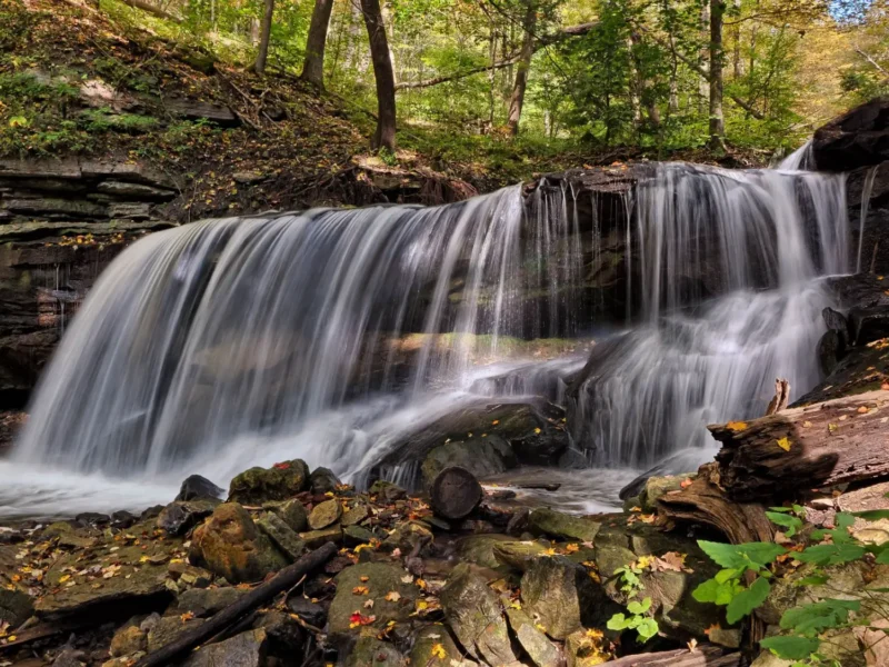 Waterfall in the Hamilton area in autumn